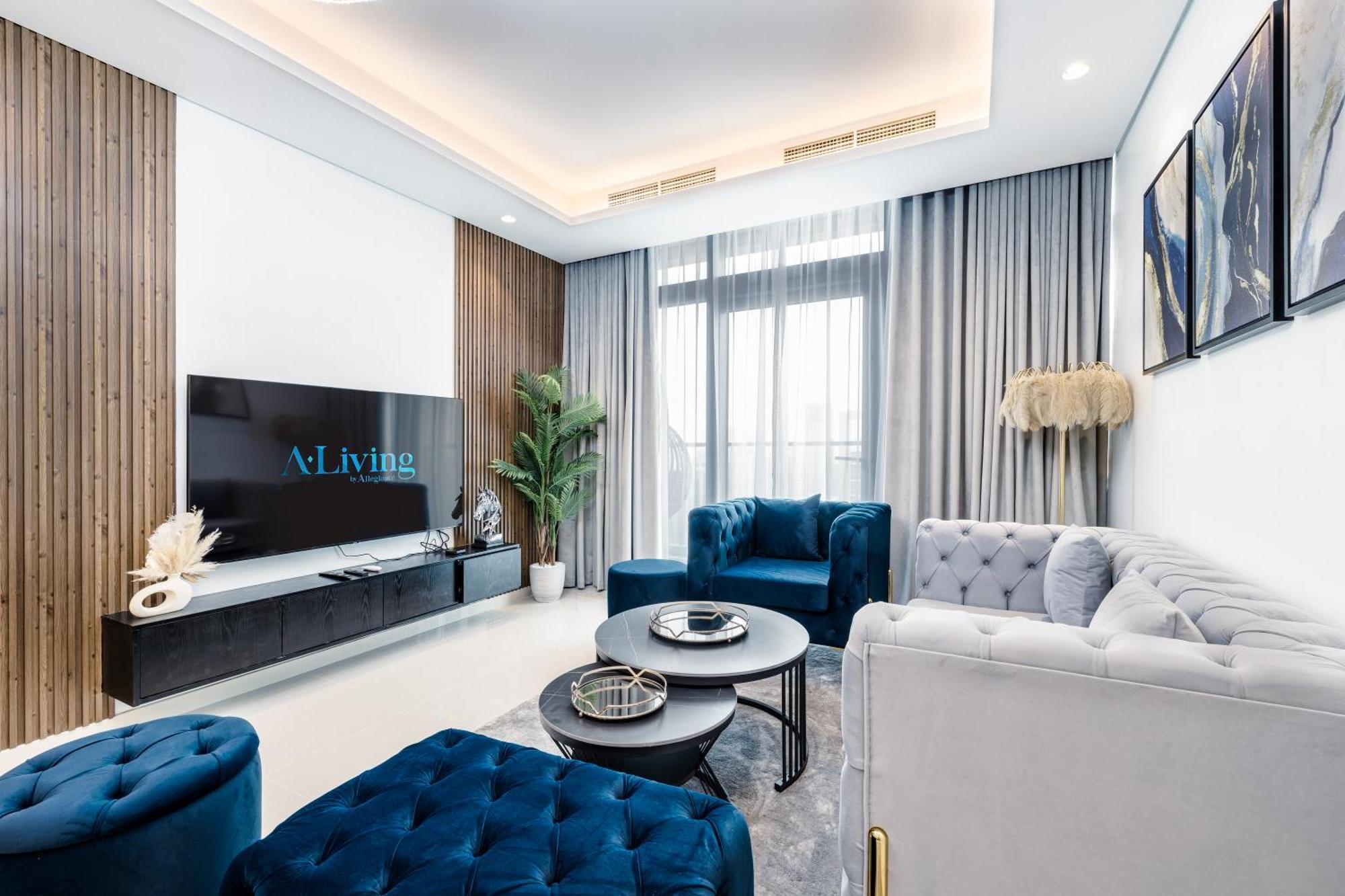 Apartamento Aliving Luxe 2Br With Burj Khalifa View Infinity Pool Midtown-4704 Dubái Exterior foto