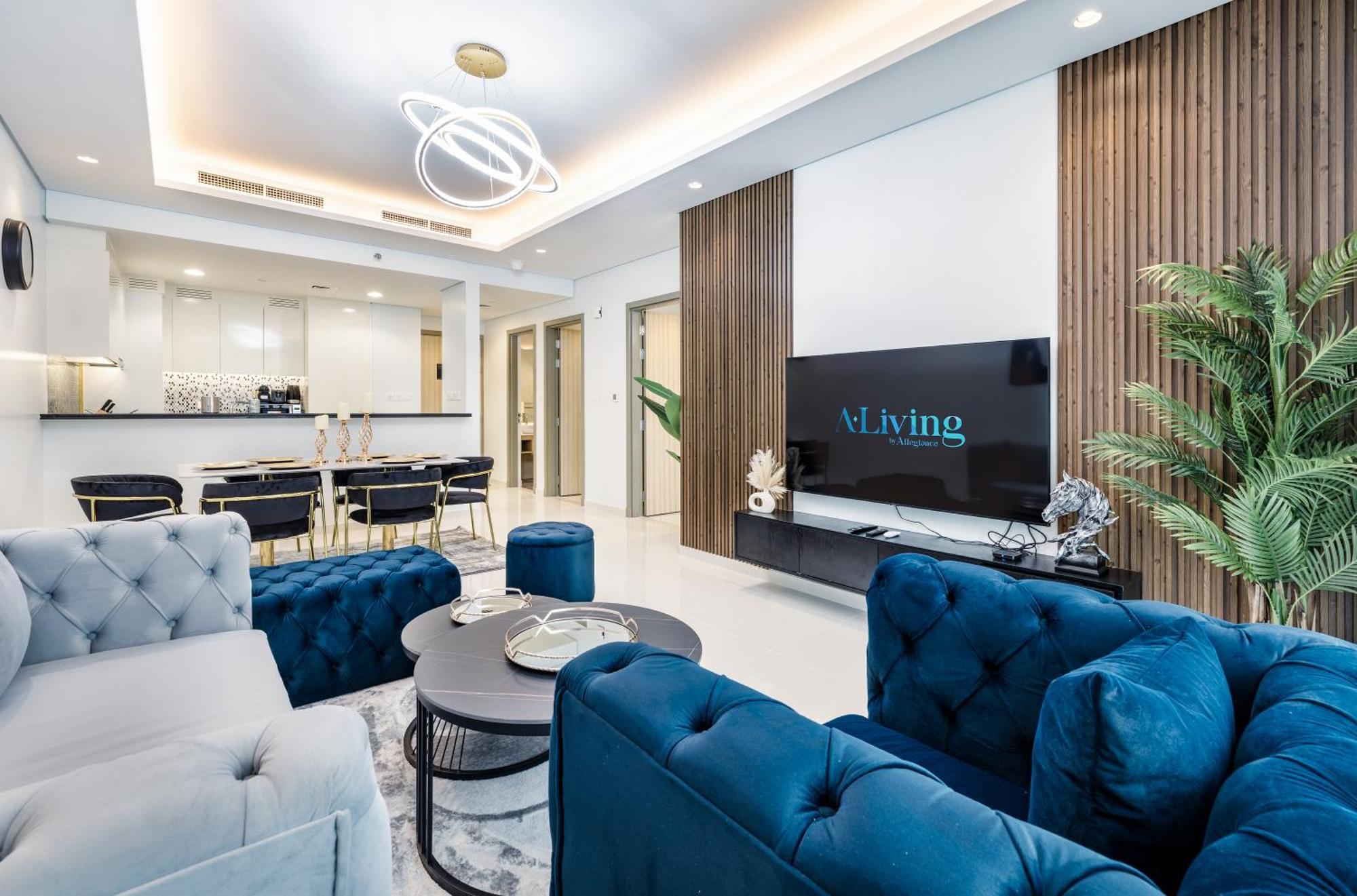 Apartamento Aliving Luxe 2Br With Burj Khalifa View Infinity Pool Midtown-4704 Dubái Exterior foto