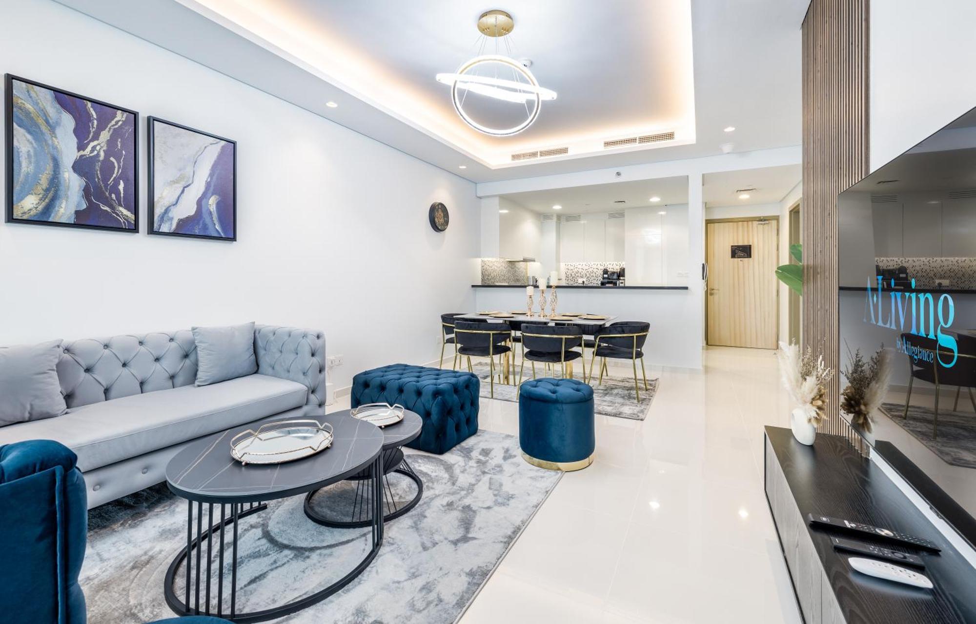 Apartamento Aliving Luxe 2Br With Burj Khalifa View Infinity Pool Midtown-4704 Dubái Exterior foto